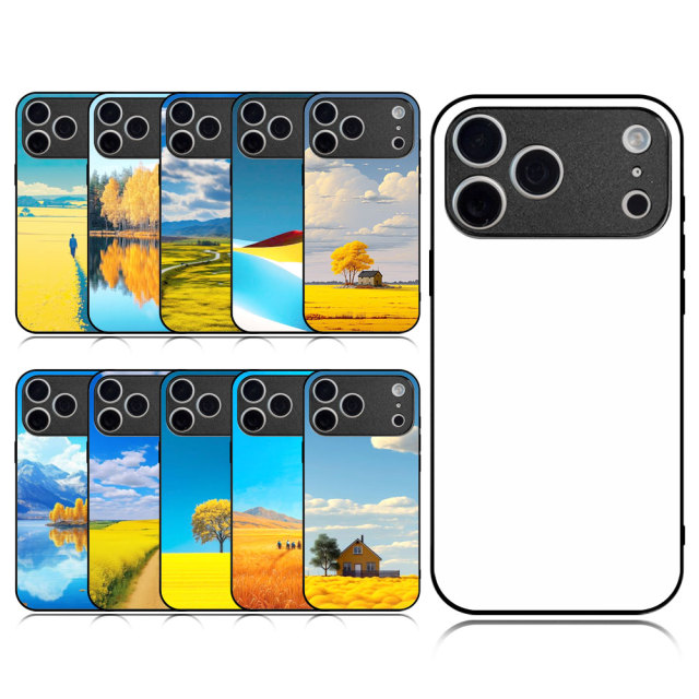New 2D Sublimation TPU Phone Case with Inside Black Flocking for iPhone 17,16,15,13 Series DIY Shell with Aluminum Sheet