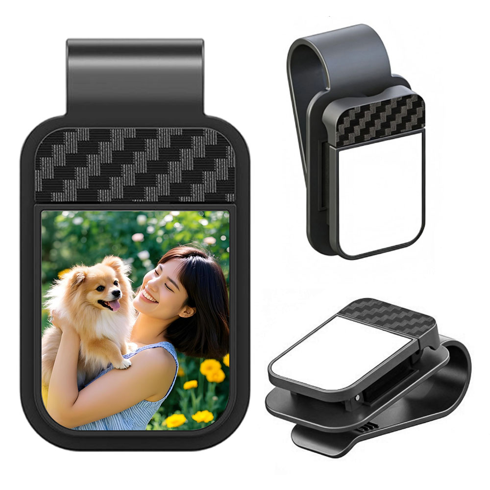 Sublimation Blank Car Sun Visor Glasses Clip Factory Direct ABS Plastic Eyeglass Holder Bulk Supply