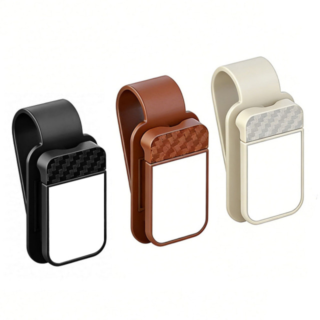 Sublimation Blank Car Sun Visor Glasses Clip Factory Direct ABS Plastic Eyeglass Holder Bulk Supply