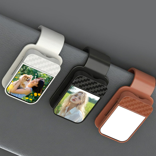 Sublimation Blank Car Sun Visor Glasses Clip Factory Direct ABS Plastic Eyeglass Holder Bulk Supply