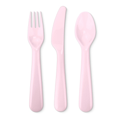 Sublimation Blank Colorful Kids Tableware Set Polymer Fork Knife Spoon with Custom Heat Press Mold Wholesale Bulk