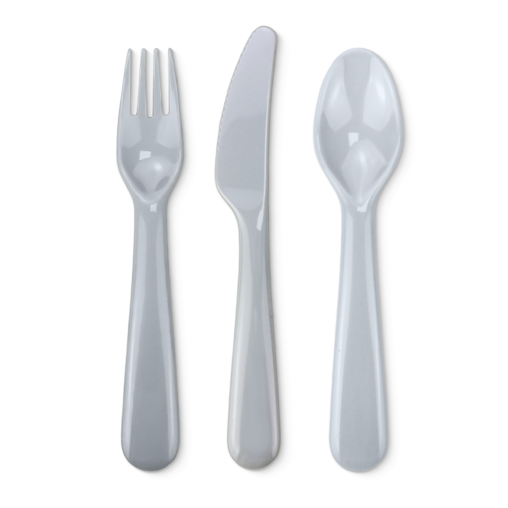 Sublimation Blank Colorful Kids Tableware Set Polymer Fork Knife Spoon with Custom Heat Press Mold Wholesale Bulk