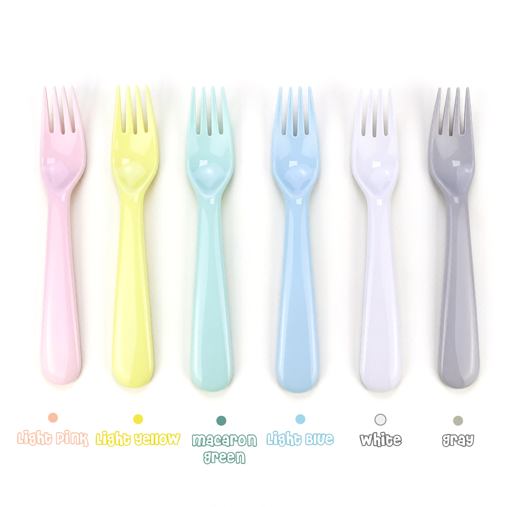 Sublimation Blank Colorful Kids Tableware Set Polymer Fork Knife Spoon with Custom Heat Press Mold Wholesale Bulk
