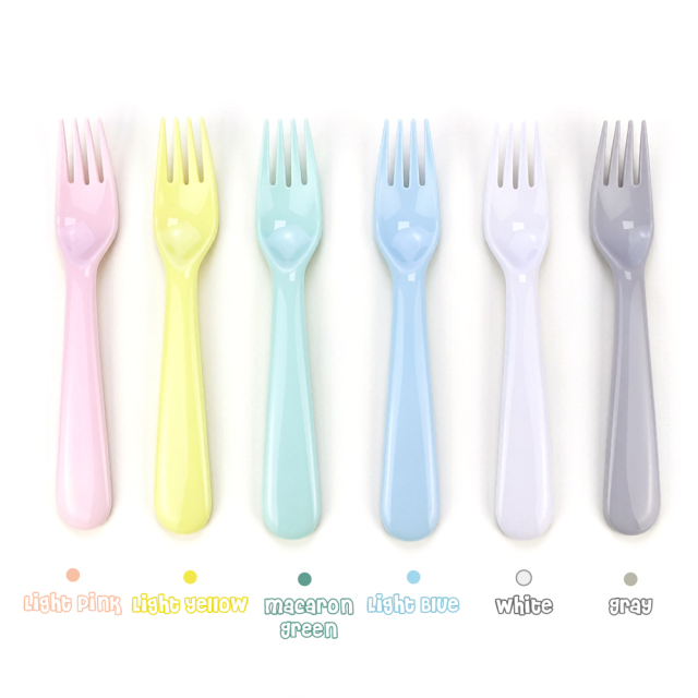 Sublimation Blank Colorful Kids Tableware Set Polymer Fork Knife Spoon with Custom Heat Press Mold Wholesale Bulk
