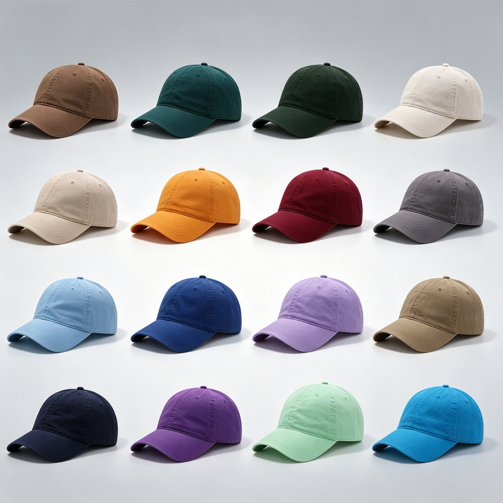42 Colors Cotton Baseball Cap Bulk Supply Custom Logo Embroidery & DTF Print Adjustable Dad Hat