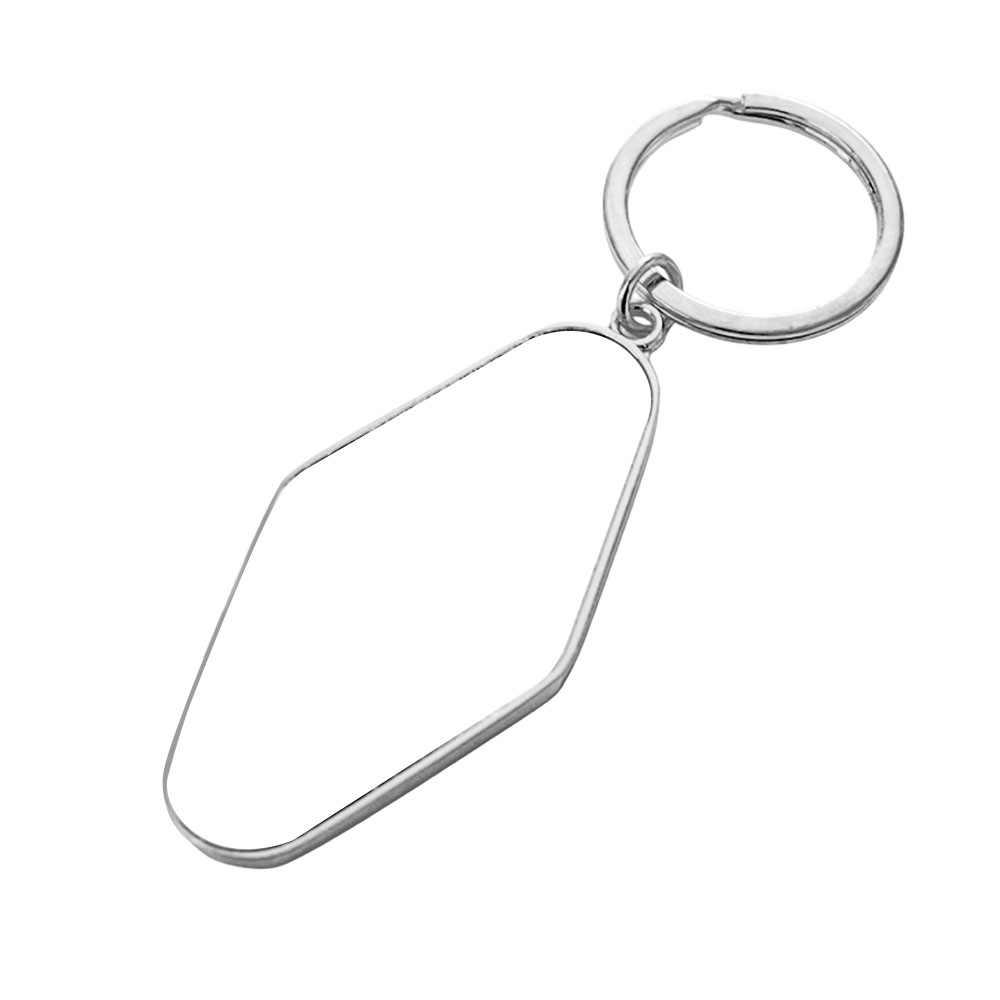 6 Styles Sublimation Blank Metal Keychain Bulk Supply Zinc Alloy Keyring with Aluminum Insert Table Tennis Pickleball Football Cross Rhombus Pendant
