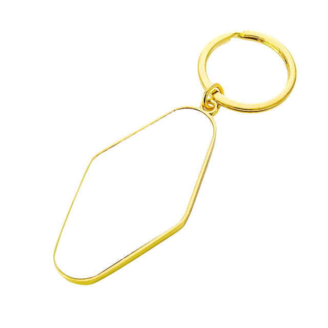 6 Styles Sublimation Blank Metal Keychain Bulk Supply Zinc Alloy Keyring with Aluminum Insert