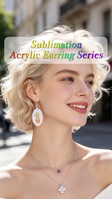 Sublimation Acrylic Earring Clear DIY Ear Rings Decoration