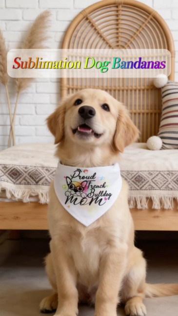 Blank Sublimation Triangle Pet Scarf Collar Adjustable Dog Bandana
