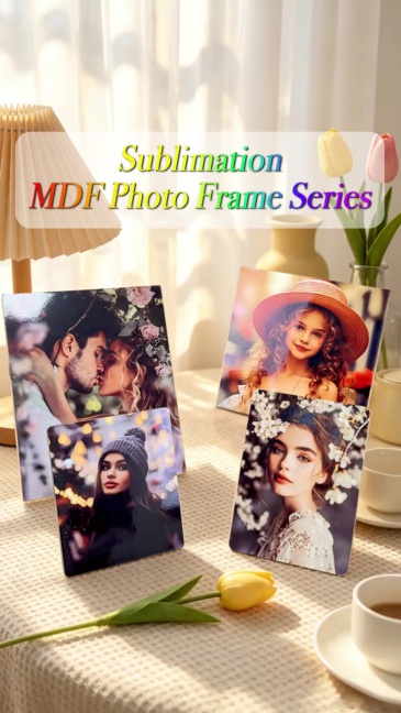 Sublimation MDF Blank Photo Frame DIY Hard Wooden Classic Photo Panels