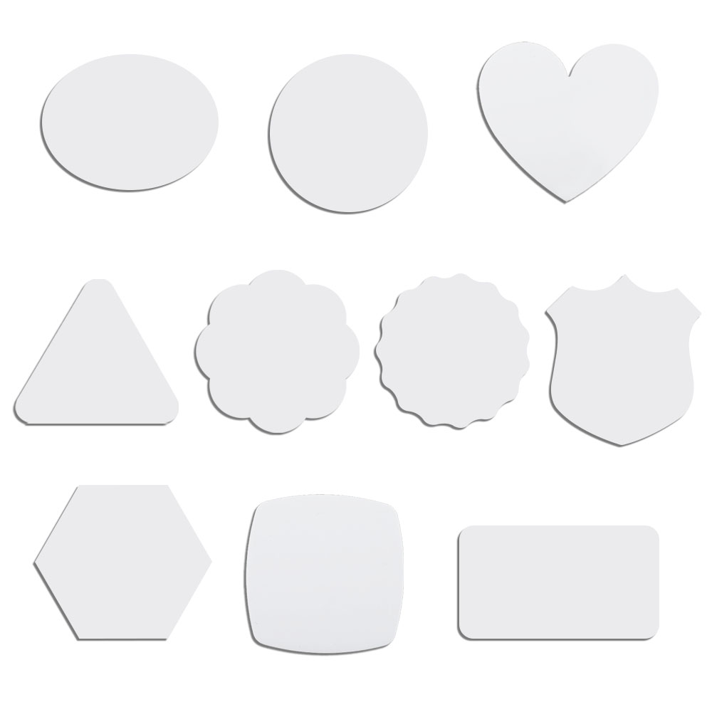Sublimation Blank Aluminum Fridge Magnet Factory Direct 10 Shapes Magnetic Souvenir Bulk Supply