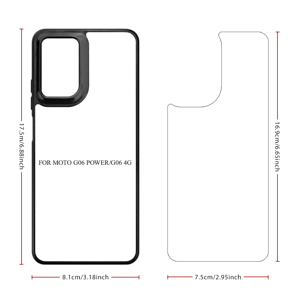Sublimation Blank 2D TPU Phone Case for Moto G06 Power, G17, G86 Power, G06, G15, G05,G Power 2025,G75 5G,Moto G55,G04/G24,G14 Power, DIY Shell With Aluminum Sheet
