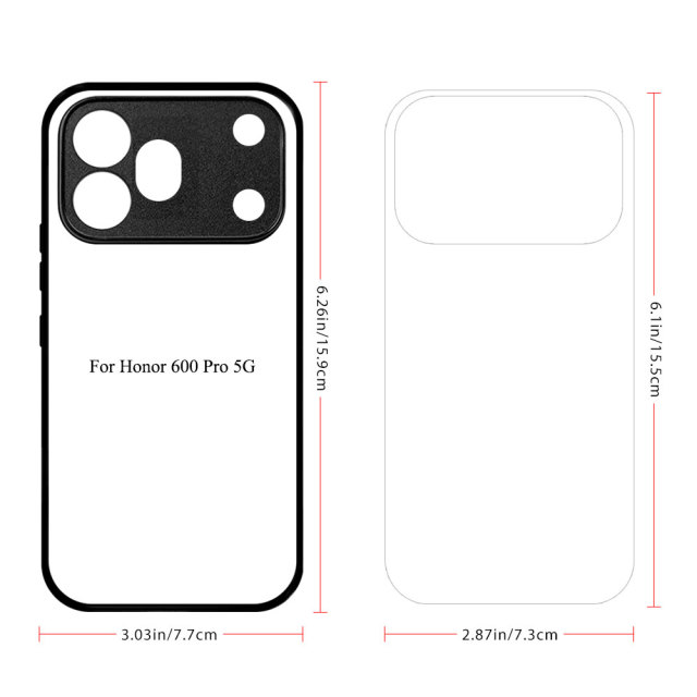 For Honor 600, Honor 600 Lite, Honor X6C, Honor 200,Honor 200 Pro, Honor GT 5G CN,Honor Series Sublimation Blank Rubber 2D TPU Phone Case Cover
