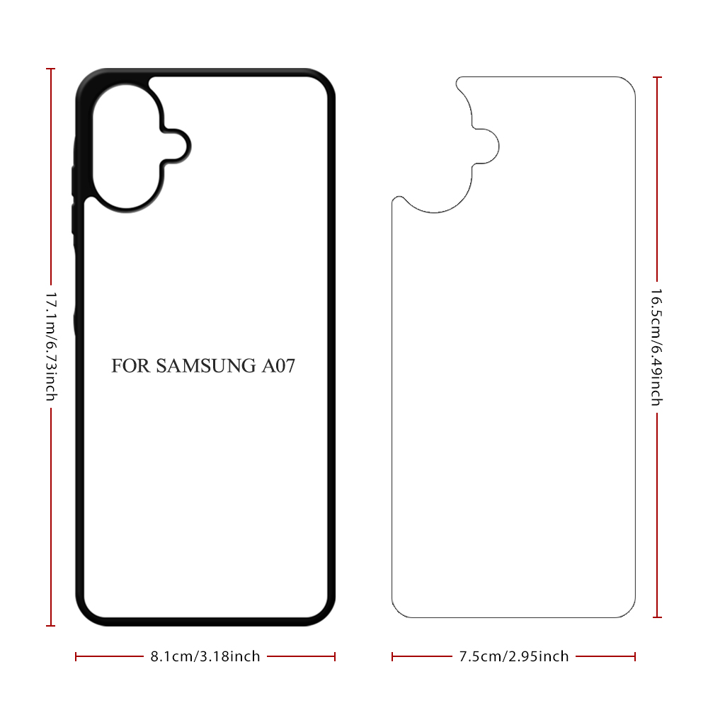 For Samsung Galaxy A27, A17, A37, A15 4G, A24,A25 5G,A8 Sublimation Blank 2D TPU Rubber Phone Case for DIY Printing