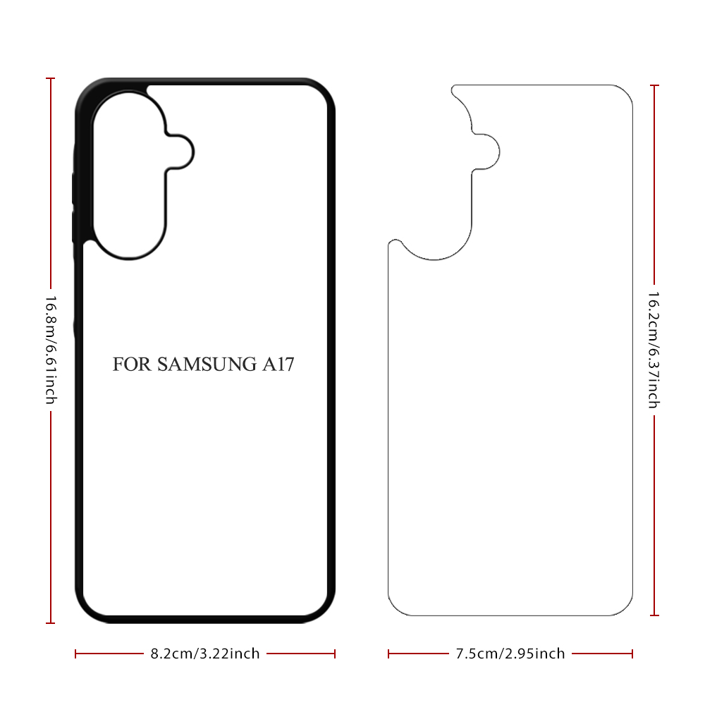 For Samsung Galaxy A27, A17, A37, A15 4G, A24,A25 5G,A8 Sublimation Blank 2D TPU Rubber Phone Case for DIY Printing