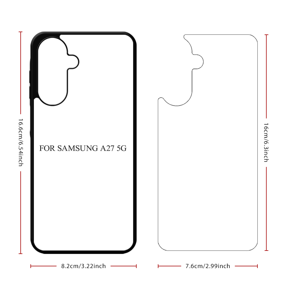 For Samsung Galaxy A27, A17, A37, A15 4G, A24,A25 5G,A8 Sublimation Blank 2D TPU Rubber Phone Case for DIY Printing