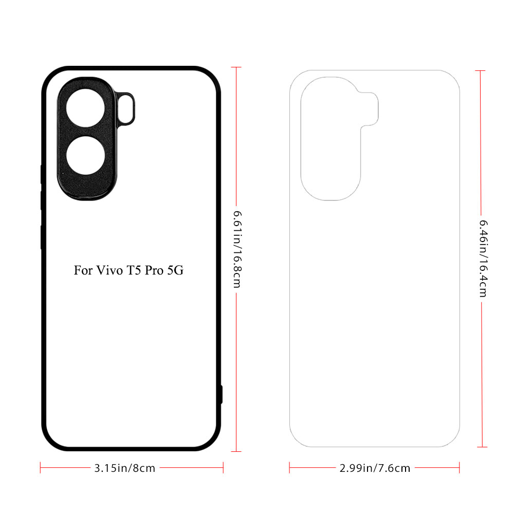 For Vivo T5 Pro Sublimation 2D TPU Phone Case DIY Heat Transfer Customized Phone Cover