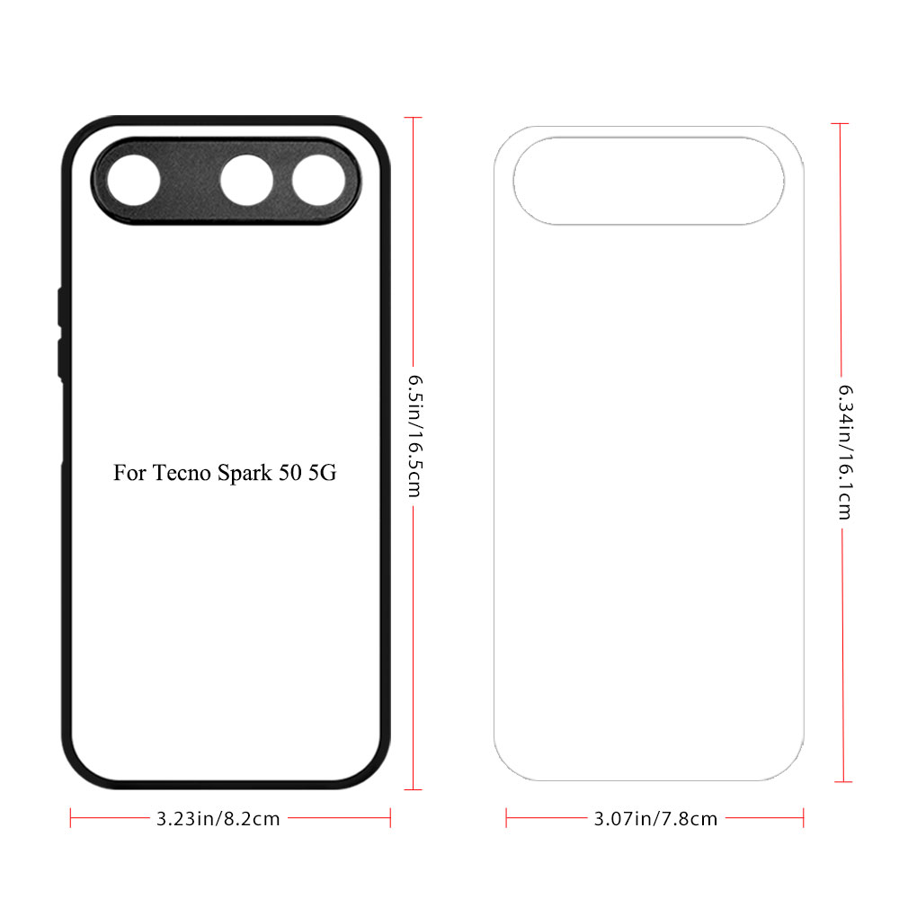Smooth Sides!!! For Tecno Spark 50 Series Sublimation 2D TPU Silicone Phone Case Cover With Aluminum Insert for Tecno Spark 50 5G, Spark 40 4G, Spark 40C, Spark 40 Pro, Spark 40 Pro Plus