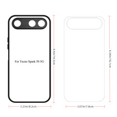 Smooth Sides!!! For Tecno Spark 50 Series Sublimation 2D TPU Silicone Phone Case Cover With Aluminum Insert for Tecno Spark 50 5G, Spark 40 4G, Spark 40C, Spark 40 Pro, Spark 40 Pro Plus
