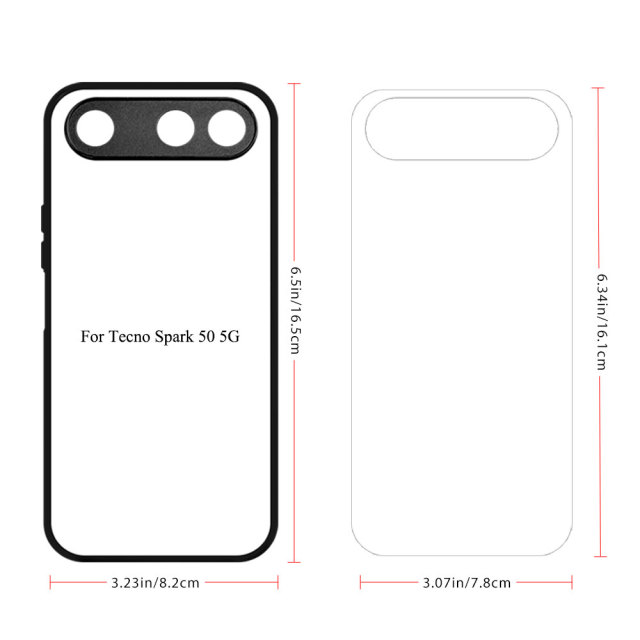 Smooth Sides!!! For Tecno Spark 50 Series Sublimation 2D TPU Silicone Phone Case Cover With Aluminum Insert for Tecno Spark 50 5G, Spark 40 4G, Spark 40C, Spark 40 Pro, Spark 40 Pro Plus