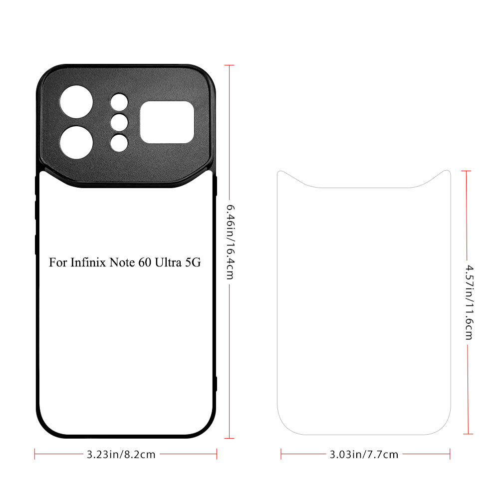 New Arrival!!! Sublimation 2D TPU Phone Case Heat Press DIY Phone Cover with Aluminum Insert for Infinix Note 60 Ultra 5G, Infinix GT 50 Pro 5G