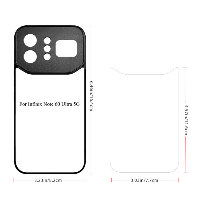 New Arrival!!! Sublimation 2D TPU Phone Case Heat Press DIY Phone Cover with Aluminum Insert for Infinix Note 60 Ultra 5G, Infinix GT 50 Pro 5G