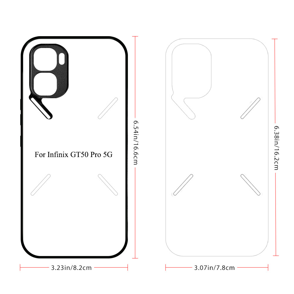 New Arrival!!! Sublimation 2D TPU Phone Case Heat Press DIY Phone Cover with Aluminum Insert for Infinix Note 60 Ultra 5G, Infinix GT 50 Pro 5G