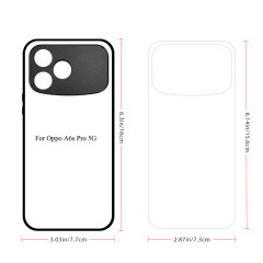 For Oppo A6C, A6X, A5 5G,A5 Pro 5G,A3X 5G,A3 Pro 5G Sublimation 2D TPU Case Cover With Aluminum Insert Blank Phone Case