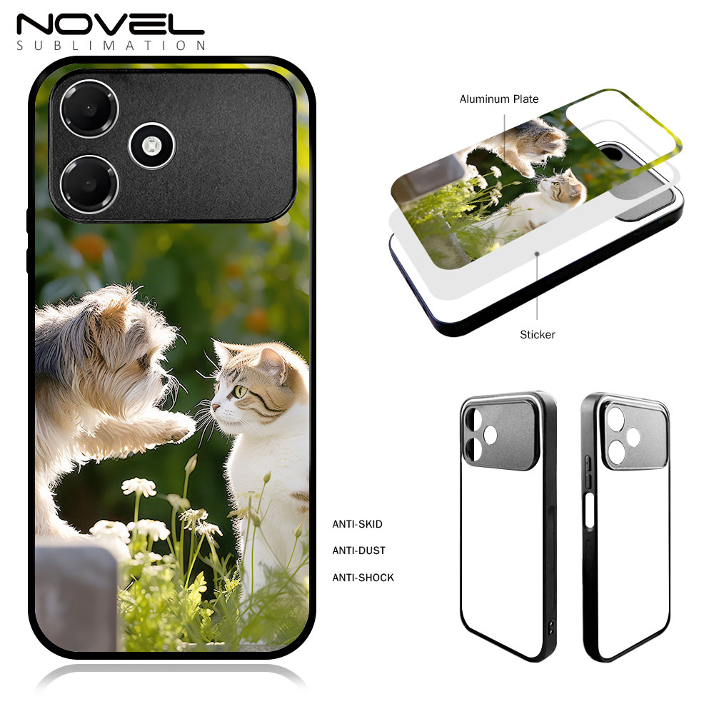 For Oppo A6C, A6X, A5 5G,A5 Pro 5G,A3X 5G,A3 Pro 5G Sublimation 2D TPU Case Cover With Aluminum Insert Blank Phone Case
