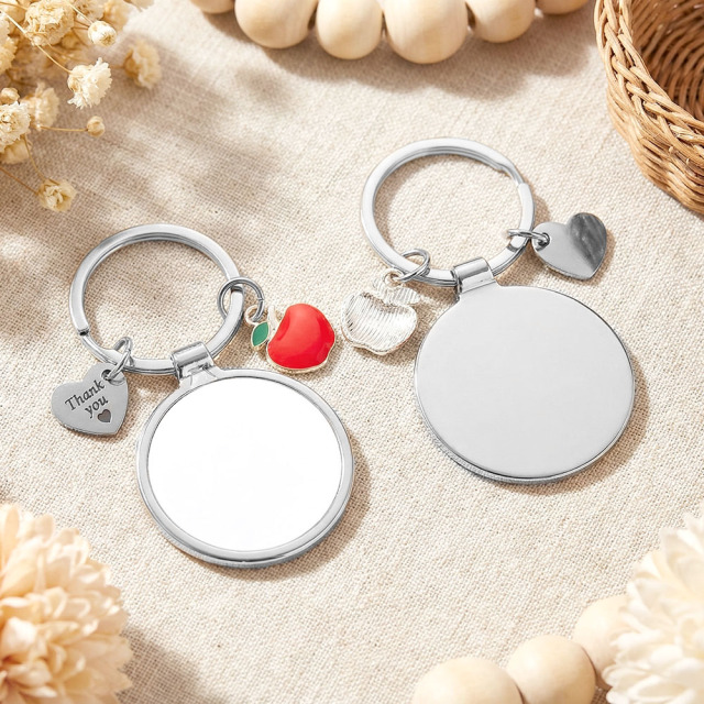 Sublimation Blank Metal Keychain For Business Custom DIY Children Fidget Gift Key Ring Wholesale