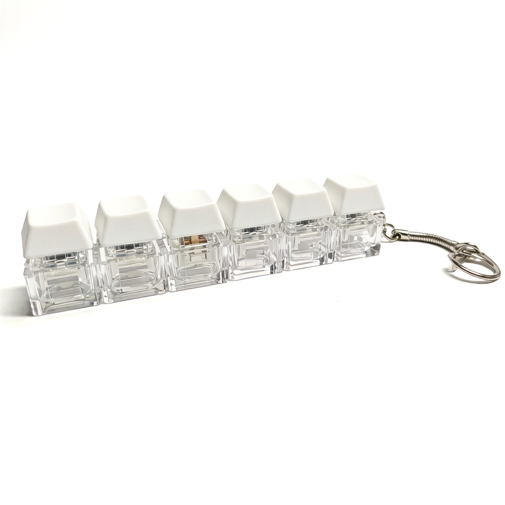 Sublimation Blank Stress Relief Push Button Keychain LED Light Up Keycaps Keyring 3 Designs Regular & Glowing Version for Personalized Gift DIY Craft