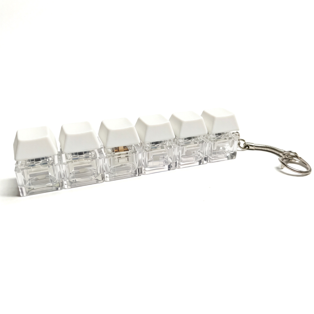 Sublimation Blank Stress Relief Push Button Keychain LED Light Up Keycaps Keyring 3 Designs Regular & Glowing Version for Personalized Gift DIY Craft