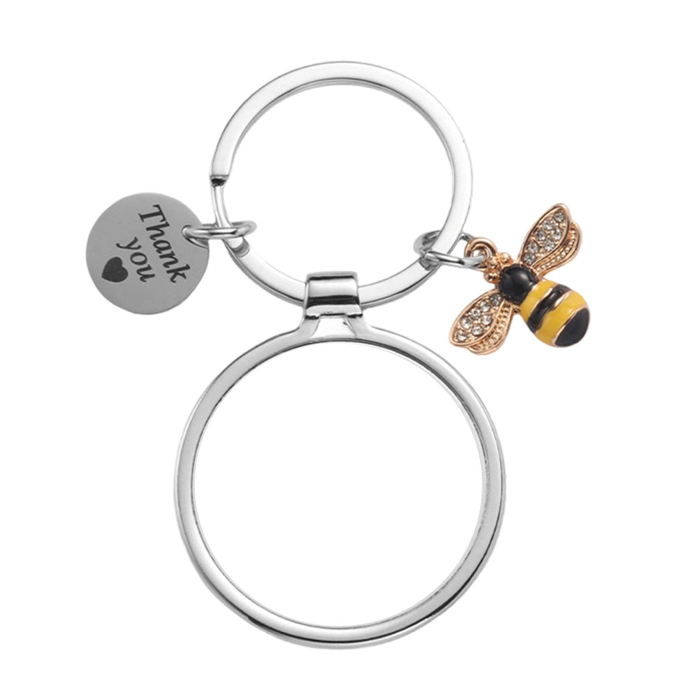 Sublimation Blank Metal Keychain For Business Custom DIY Children Fidget Gift Key Ring Wholesale