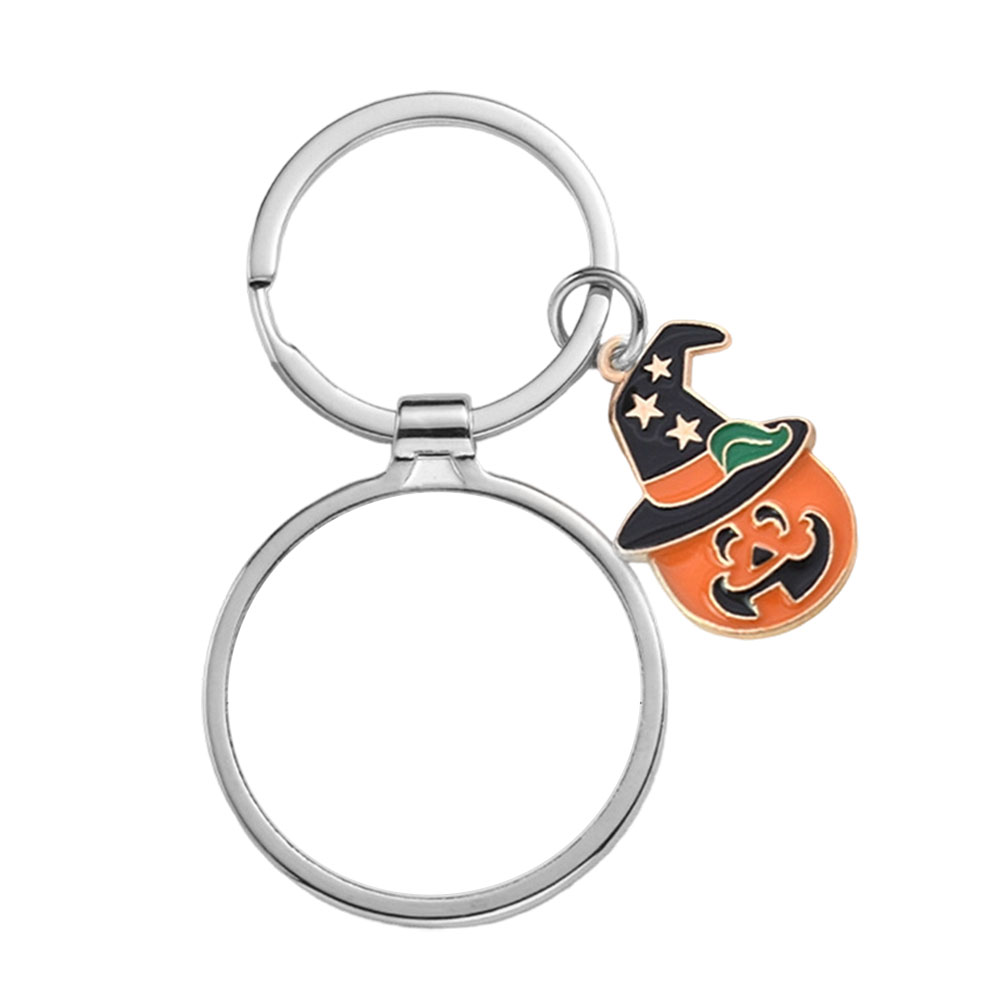Sublimation Blank Metal Keychain For Business Custom DIY Children Fidget Gift Key Ring Wholesale