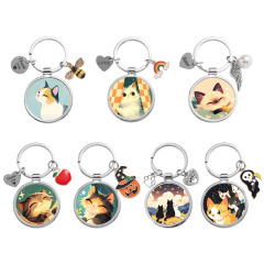 Sublimation Blank Metal Keychain For Business Custom DIY Children Fidget Gift Key Ring Wholesale