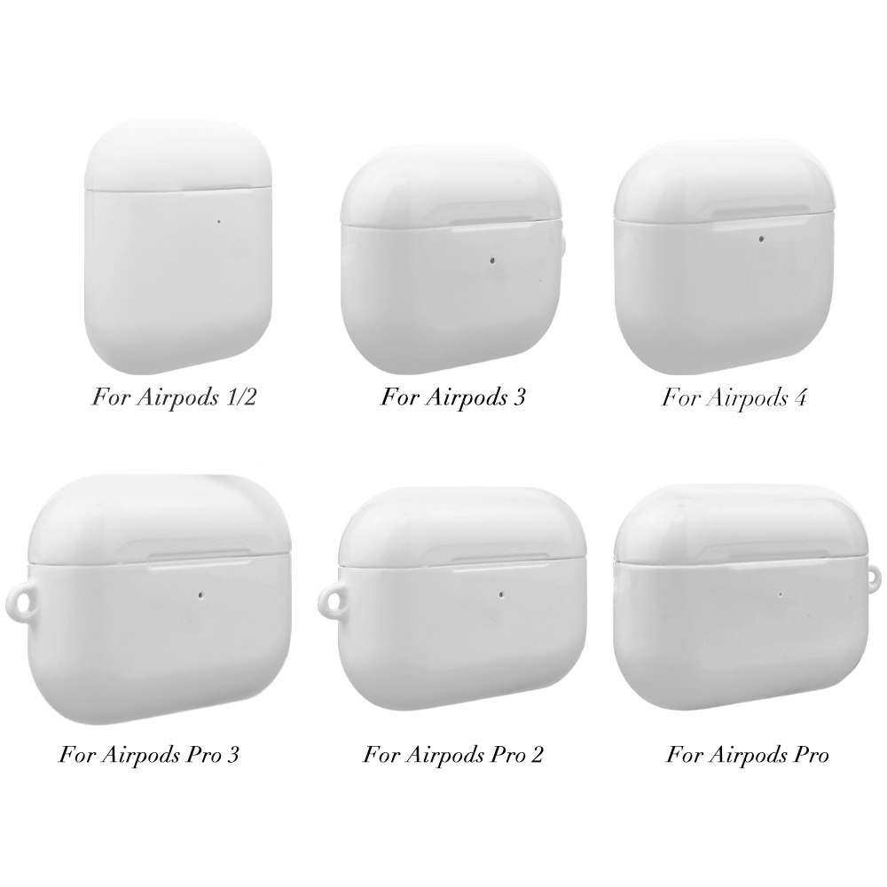 Sublimation Blank 3D Coated Film Earphone Cases 4 - Piece Type  Suitable for Air Pods 1&2 /3/4/Pro/Pro 2/Pro 3