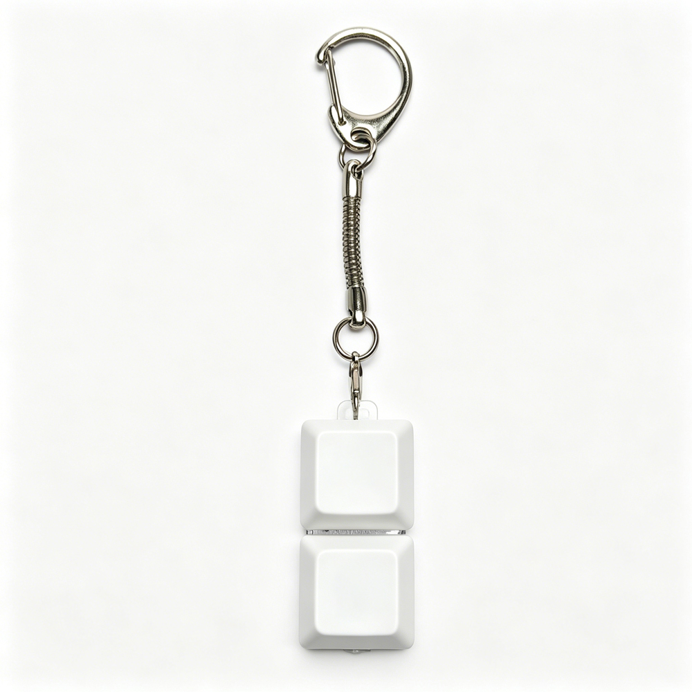 Sublimation Blank Stress Relief Push Button Keychain LED Light Up Keycaps Keyring 3 Designs Regular & Glowing Version for Personalized Gift DIY Craft