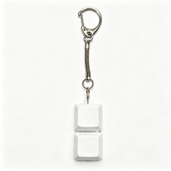 Sublimation Blank Stress Relief Push Button Keychain LED Light Up Keycaps Keyring 3 Designs Regular & Glowing Version for Personalized Gift DIY Craft