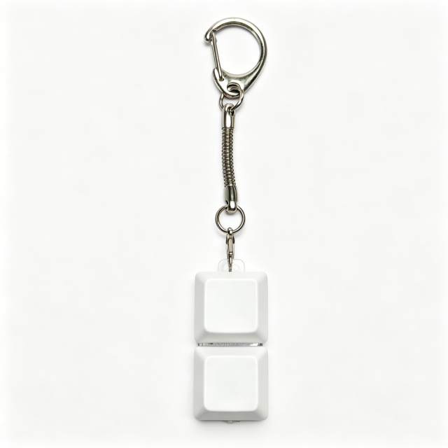 Sublimation Blank Stress Relief Push Button Keychain LED Light Up Keycaps Keyring 3 Designs Regular & Glowing Version for Personalized Gift DIY Craft