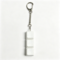 Sublimation Blank Stress Relief Push Button Keychain LED Light Up Keycaps Keyring 3 Designs Regular & Glowing Version for Personalized Gift DIY Craft
