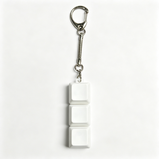 Sublimation Blank Stress Relief Push Button Keychain LED Light Up Keycaps Keyring 3 Designs Regular & Glowing Version for Personalized Gift DIY Craft