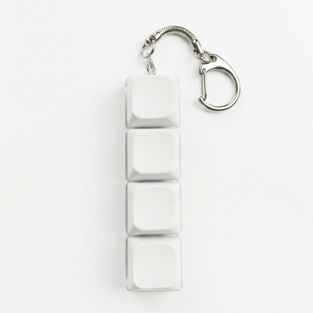 Sublimation Blank Stress Relief Push Button Keychain LED Light Up Keycaps Keyring 3 Designs Regular & Glowing Version for Personalized Gift DIY Craft