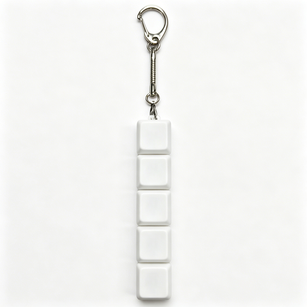 Sublimation Blank Stress Relief Push Button Keychain LED Light Up Keycaps Keyring 3 Designs Regular & Glowing Version for Personalized Gift DIY Craft