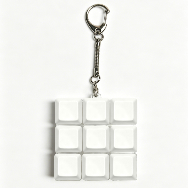 Sublimation Blank Stress Relief Push Button Keychain LED Light Up Keycaps Keyring 3 Designs Regular & Glowing Version for Personalized Gift DIY Craft