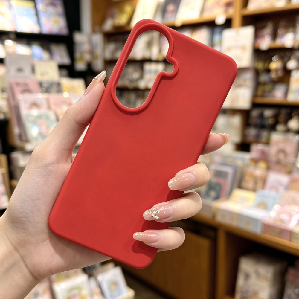 Flocked Inside Liquid Silicone Phone Case Bulk Supply Multi Colors Anti-drop Soft Silicone Mobile Phone Cover for Samsung