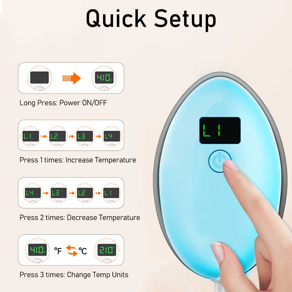 CHP2305 Model New Mini Handheld Heat Press Machine Portable T-Shirt Iron-On Transfer Sublimation Machine for DIY Crafts -  Blue Color