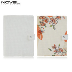 Special Offer | Sublimation Blank Cotton Linen Book Sleeve / Cover – DIY Foldable Design with Snap Button – A5 Size | Custom Orders Accepted