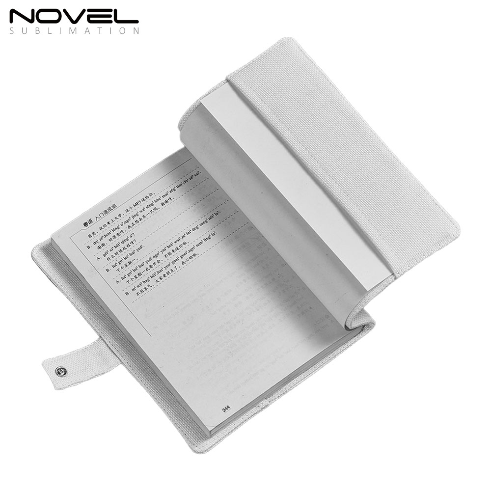 Special Offer | Sublimation Blank Cotton Linen Book Sleeve / Cover – DIY Foldable Design with Snap Button – A5 Size | Custom Orders Accepted