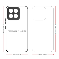 For Xiaomi 17 Pro Max DIY Printable Sublimation Phone Case Smooth Side 2D TPU Phone Shell With Aluminum Sheet for Xiaomi MI Series