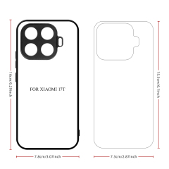 For Xiaomi 17 Pro Max DIY Printable Sublimation Phone Case Smooth Side 2D TPU Phone Shell With Aluminum Sheet for Xiaomi MI Series